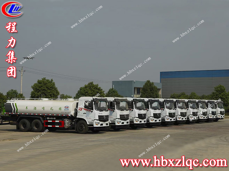 夏日炎炎，有你超甜——程力集團(tuán)批量東風(fēng)后雙橋D3L灑水車發(fā)車前往客戶所在地