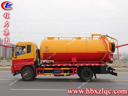 城市污水不用慌，大肚便便超能裝——程力東風(fēng)天錦吸污車